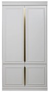 Jasnoszara szafa z litego drewna sosnowego 110x215 cm Organize – BePureHome