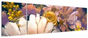 Obraz kwiatów (170x50 cm)