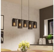 Eglo 901163 - Żyrandol na lince COLOMERA 5xE27/40W/230V szary