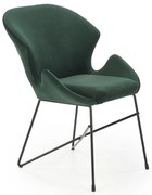 Ciemnozielone aksamitne krzesło KAND 458