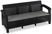 Czarna nowoczesna sofa ogrodowa K8-S19