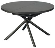 Rozkładany stół jadalniany dla 4-6 osób z ceramiki, MDF i metalu - Efekt brązowo-szarego marmuru - FEROLA