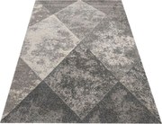 Szary geometryczny nowoczesny dywan B9-G38