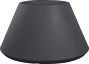 Stromboli Antracytowa okrągła stożkowa doniczka żywiczna do roślin doniczkowych i ogrodowych, 60x35 cm