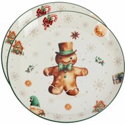 Zestaw 2 płytkich talerzy porcelanowych Gingerbread 27 cm