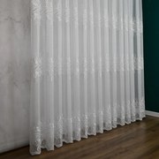 Firana haftowana Emma na Markizecie Trzy Pasy elegancka wys. 270 cm