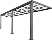 Pergola przyścienna z rozsuwanym dachem - 18 m² - antracytowy - IZEDA