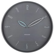 Karlsson 6012GY designerski zegar ścienny szary,średnica 40 cm