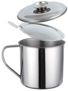 Mały stalowy garnek z sitkiem na olej 1,2L D4-L71