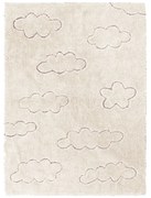 Kremowy bawełniany dywan dziecięcy tkany ręcznie odpowiedni do prania 140x200 cm Clouds – Lorena Canals