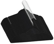 Zestaw czarny akasmitnych wieszaków 20 szt. A5-R36