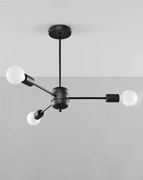 Żyrandol LANGO 3 czarny SOLLUX  LIGHTING