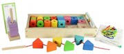 Drewniana sznurowanka duża kolorowa masterkidz (zestaw 2)