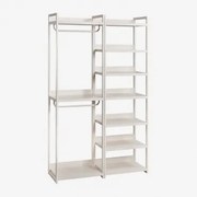 Szafa Modułowa Velunis 2-częściowa Otwarta I Regały Żelazne Gardenia Biel - Sklum