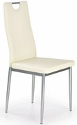 Kremowe metalowe krzesło tapicerowane E1-Z08