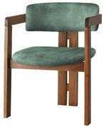 Krzesło do jadalni CO Green and Walnut