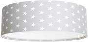 Szary okrągły plafon dziecięcy w gwiazdki - A355 W6-W48