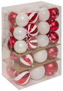 Bombki choinkowe nietłukące, 60 sztuk