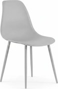 Krzesło do kuchni OSAKA plastikowe, jasnoszare