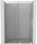 Mexen Velar drzwi prysznicowe rozsuwane 130 cm, transparent, białe - 871-130-000-01-20