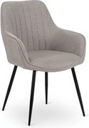 Krzesło Tapicerowane do Salonu MALAGA Szare Nowoczesne