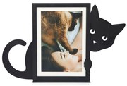 Czarna metalowa ramka stojąca 31x19,5 cm Hidden Cat – Balvi