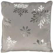 Poduszka Snowflake szary, 40 x 40 cm