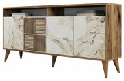 Szafka Milan Walnut and White Marble
