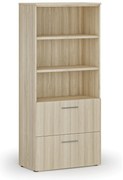 Szafa z szufladami na teczki zawieszkowe PRIMO WOOD, 800 x 420 x 1781 mm, dąb naturalny