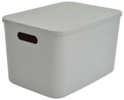 Szary plastikowy pojemnik z pokrywką 35,5x25,5x23 cm – Homéa