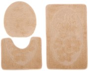 Komplet beżowych chodniczków do łazienki C3-H77