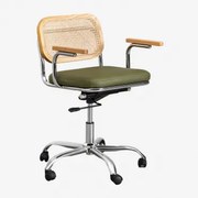 Krzesło Biurowe Z Ekoskóry Tento Verde Army - Sklum