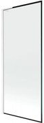 Mexen Next L parawan nawannowy 1-skrzydłowy 80 x 150 cm, czarna ramka, biały - 895-080-000-03-70-20