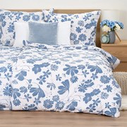4Home Pościel bawełniana Blue Meadow, 140 x 200 cm, 70 x 90 cm