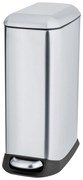 Kosz na śmieci z pedałem ze stali nierdzewnej w kolorze srebra 12 l Design – Wenko