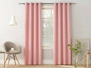 Zasłona OXFORD LIGHT 140x250 cm, różowa Zawieszanie: Taśma z wiązaniami
