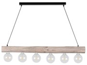 Spot-Light 69870604 - Żyrandol na lince TRABO 6xE27/60W/230V sosna