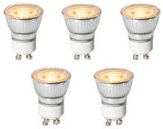 Zestaw 5 żarówek LED GU10 z 3-stopniową regulacją jasności, 35 mm, 4 W, 200 lm, 2200 K