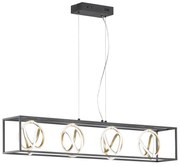 Czarna lampa wisząca LED ze ściemniaczem Gisi – Fischer &amp; Honsel