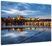 Obraz Zamku Praskiego i Mostu Karola (70x50 cm)
