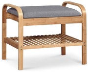 Stojak na buty 50x60 cm szary/beżowy