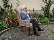 Elegancki fotel z okrągłego technorattanu