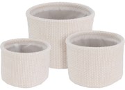 Zestaw okrągłych koszy do przechowywania, 3 szt.