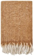 Jasnobrązowy koc z mieszanki wełny 130x170 cm Carmel – House Nordic