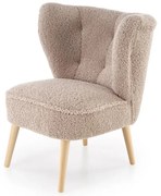 Fotel tapicerowany MOCCA cappuccino HALMAR