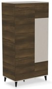 Szafa dwudrzwiowa RANDOM 2 S-1 90cm orzech/kaszmirowa HALMAR