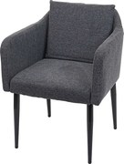 Krzesło do jadalni MCW-H93,  tkanina/tekstylia ciemnoszary