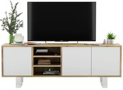 Industrialna szafka rtv dąb wotan + biały K6-T56