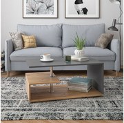 Stolik kawowy antracyt/dąb piaskowy 91x52.6x41 guillermo