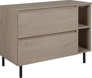 Meble łazienkowe 100 cm (80+20) z blatem górnym + nóżkami meblowymi, Kolor: Dąb Ciemny, 100 x 80,7 x 46 cm